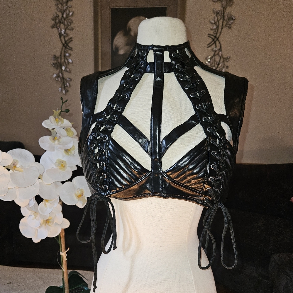 Dollskill leather top